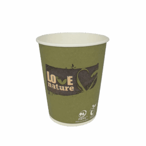 BioWare™ papierowy kubek na gorące napoje Love Nature, 150 ml (do vendingu)