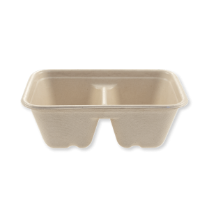 Kilo tray - Fiber container, 650ml / 2-comp
