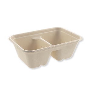 Kilo tray - Fiber container, 750ml / 2-comp