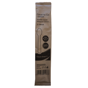 160mm wooden spoon, wrapped