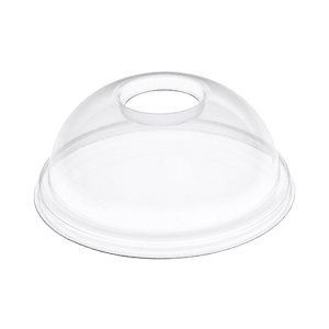 PET Dome Lid with hole ø 95 mm apet
